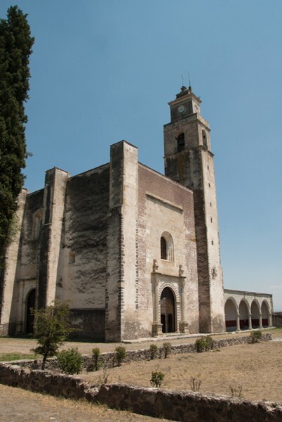 Façade, bell-tower & portería - Façade, portería, atrial cross, lateral portal & capilla abierta