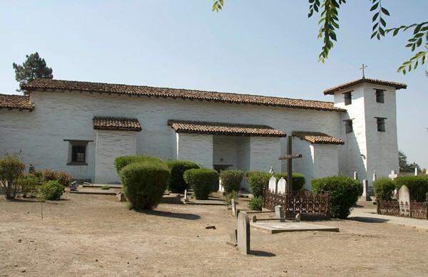 Exterior nave & cemetery - Mission San José