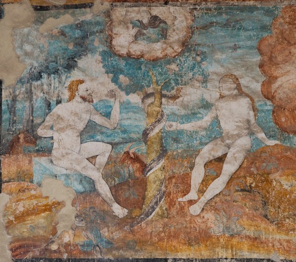 E wall mural - San Nicolás de Tolentino, capilla abierta & murals