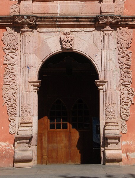 San Juan Bautista, façade portal - Victoria, Guanajuato
