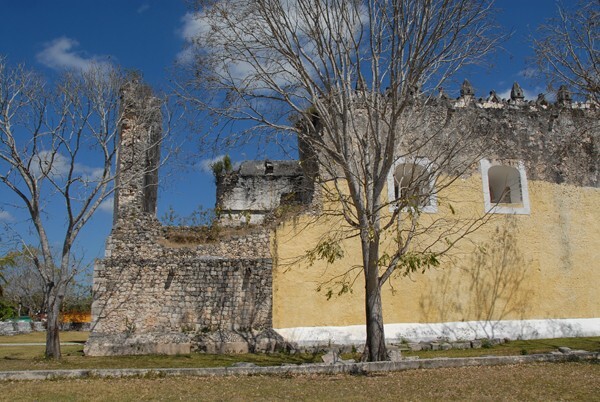 San Agustín, exterior church nave wall - Tihosuco, Quintana Roo