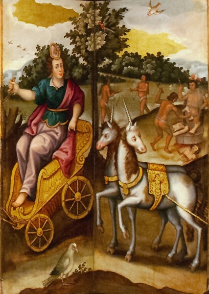 America - Biombo (folding screen) with the Four Continents