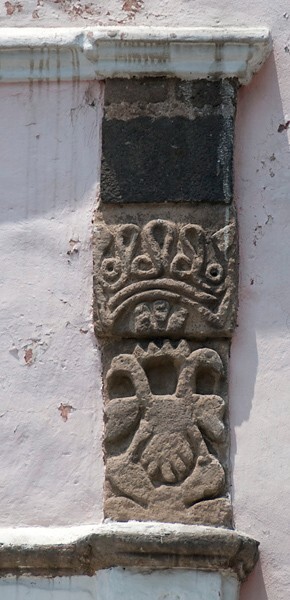 La Misericordia, façade, cornice finial - San Pedro Atocpan, México