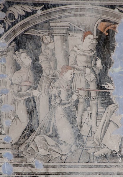 Sanctuary, N wall mural - Nave, sanctuary murals & cloister