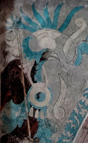 Chancel, ribbed vault, webbing mural - San Miguel Arcángel, nave, apse, & sotocoro murals