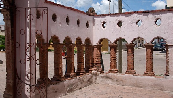 Tlaltenango, Zacatecas, Capilla de Veracruz, atrial wall1 - Tlaltenango, Zacatecas
