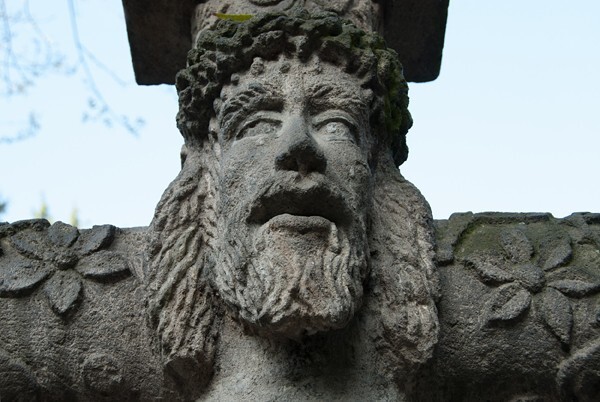 Atrial cross, front crossing with face of Christ - San Jacinto de San Angel