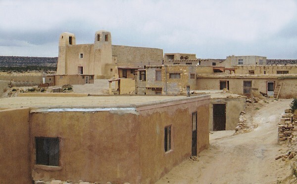San Esteban & town - Acoma Pueblo, New Mexico