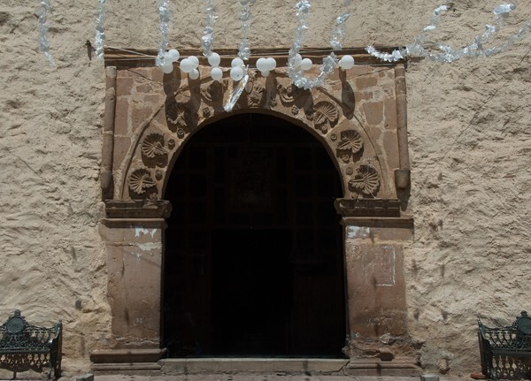 La Magdalena, façade portal alfiz - Quinceo, Michoacán