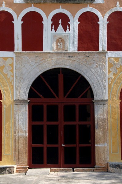 La Purísima Concepción, façade, main portal - Mocochá, Yucatán