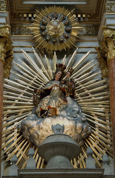 San Luis Potosí, San Luis Potosí, El Carmen, high altar detail - San Luis Potosí