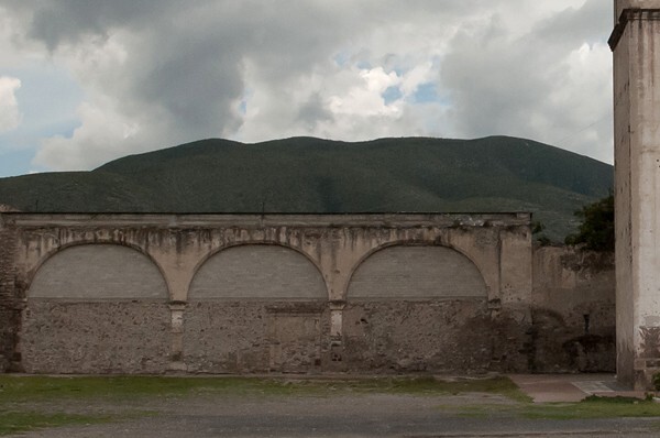 Capilla abierta - La Asunción de Nuestra Señora, façade, porciúncula portal, capilla abierta, nave & cloister