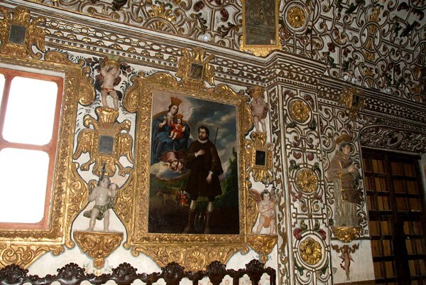 Nave painting, St. Dominic with Our Lady of the Rosary - Nave