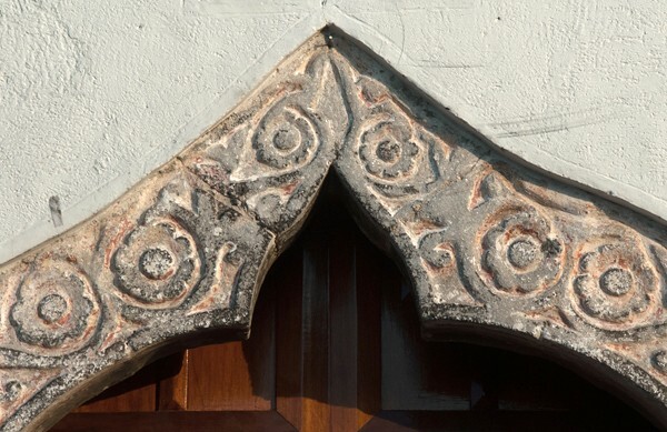 San Juan Bautista, façade portal archivolt - Teacalco, México