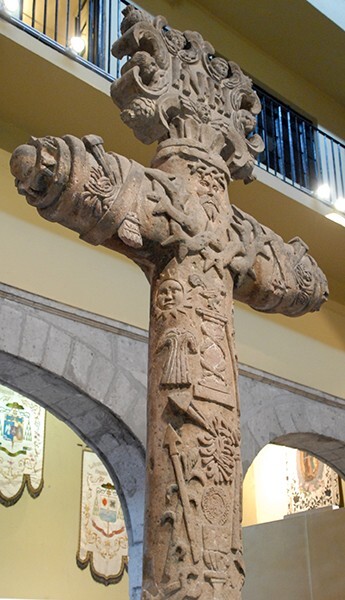 Front, oblique angle - Basilica Museum, Guadalupe Cross
