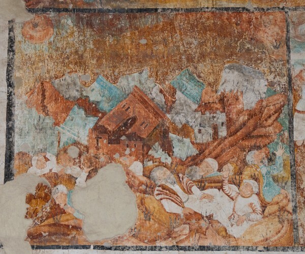 E wall mural - San Nicolás de Tolentino, capilla abierta & murals