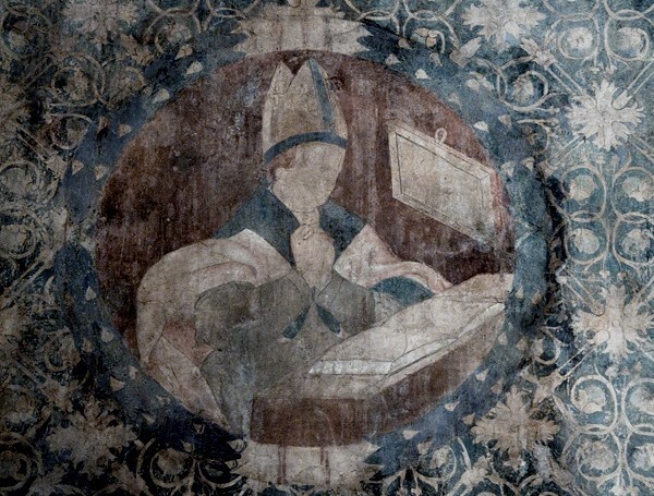 Yurishio, sanctuary mural, Doctor of the Church - Guatápera (Pueblo Hospital), Yurishio (Hospitalito)