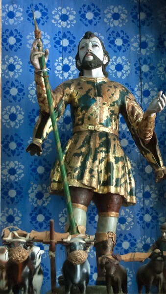 San Andrés, nave San Isidro retablo, St. Isidore - Sinaxtla, Oaxaca