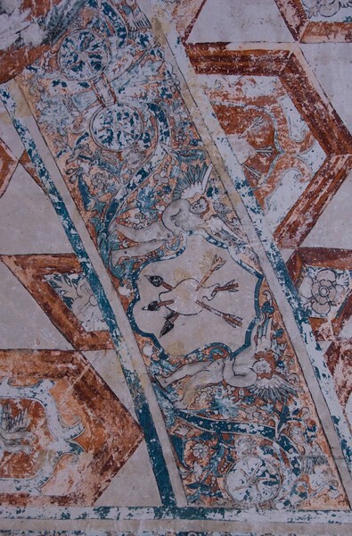 Santiago Apóstol, lower cloister walk mural - Ocuituco, Morelos