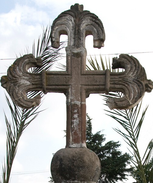 Santo Tomás, atrial cross, back - Santo Tomás Ajusco, México
