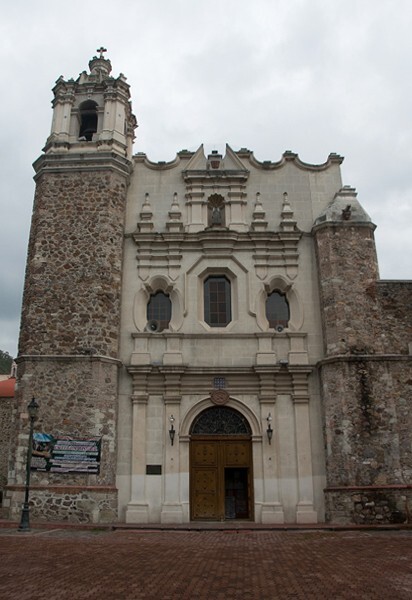 San Francisco, façade & bell-tower - Pachuga, Hidalgo
