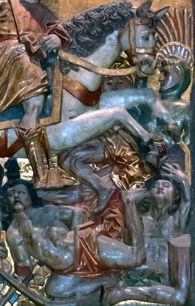 High altar central fragment detail, St.James the Moor Slayer - Santiago