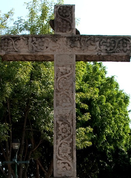 San Sebastián Analco, atrial cross, back - San Sebastián Analco