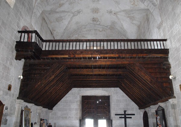 Choir - San Andrés, façade, capilla abierta, portería, posas, atrial cross & nave