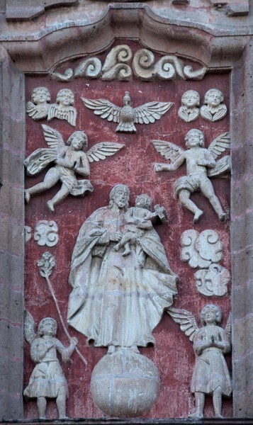 La Transfiguración de Cristo, W portal relief - La Transfiguración de Cristo