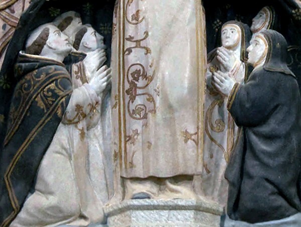 First tier, central figure, details - High Altar & Chancel Arch