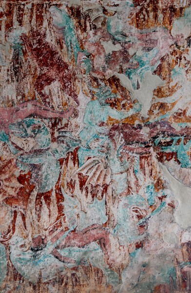 S wall mural - San Nicolás de Tolentino, capilla abierta & murals