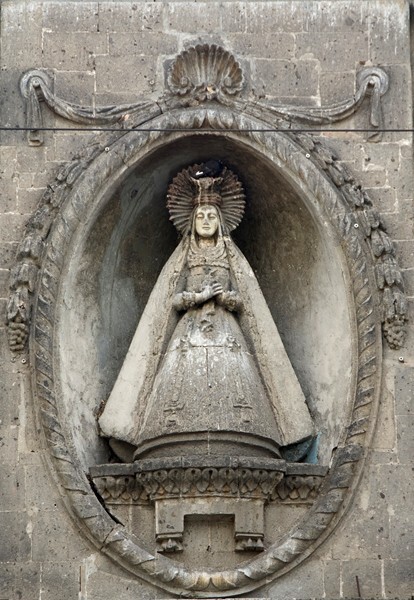 Façade, second tier central statue, Our Lady of Solitude - Nuestra Señora de la Soledad