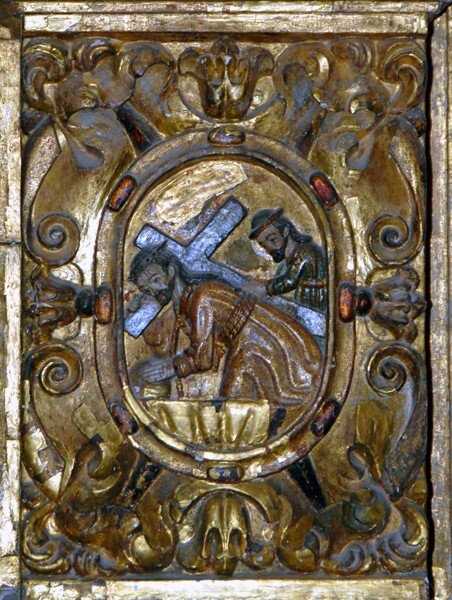 Predella: Via Crucis - San Miguel Arcángel, nave Nuestra Señora de la Soledad retablo