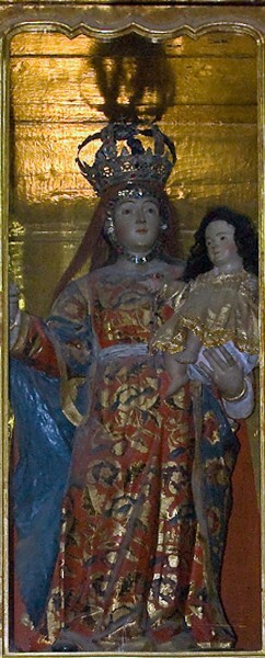 Santa Ana, nave sculpture, Our Lady of Mt. Carmel - Santa Ana del Valle, Oaxaca