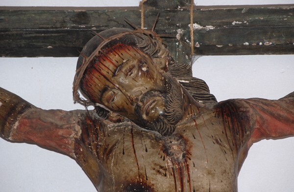 San Antonio, sacristy Crucifixion, detail - San Antonio