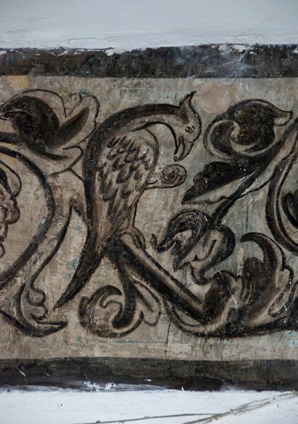 San Felipe y Santiago, sacristy, dado mural - Azcapotzalco