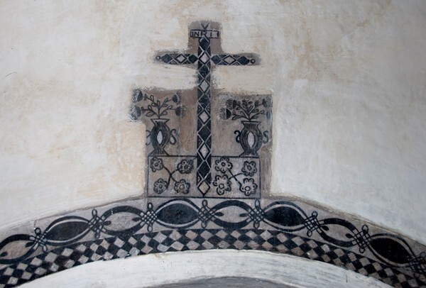 San Diego, convento, cross mural - Churubusco