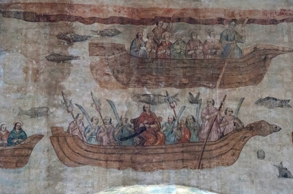 N wall mural, detail - Nuestra Señora de La Asunción (Catedral), nave & murals