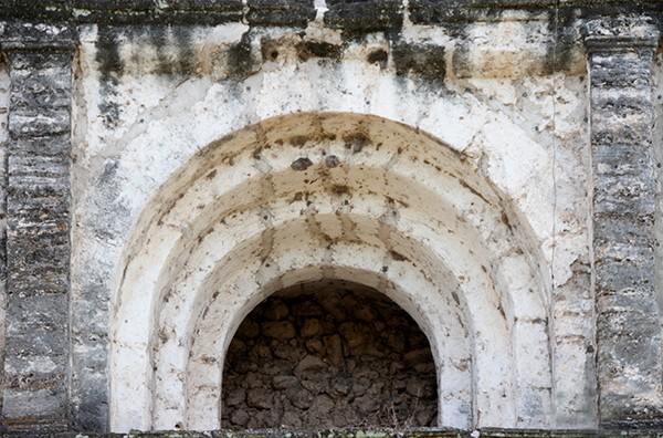 La Asunción, façade, choir loft window - Soyatitlán, Chiapas