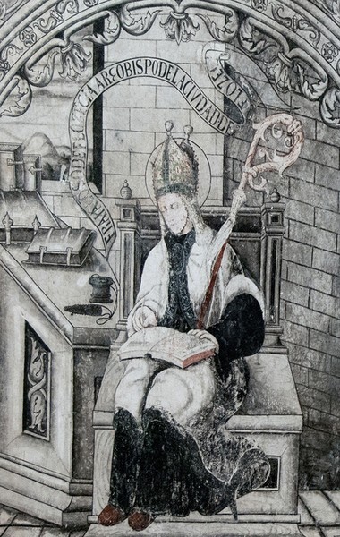 Upper tier, right mural - West wall murals