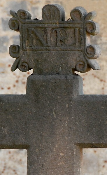 Santo Santiago, atrial cross, head - Santiago Tlautla, Hidalgo