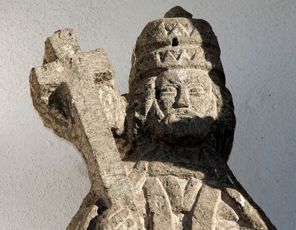 Atrial gate sculpture, St Peter, detail - San Pedro Colomoxco