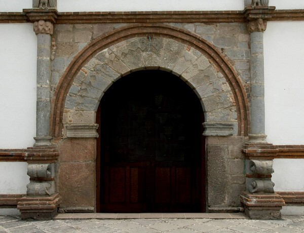 Santa María, façade, main portal - Santa María Nativitas, México