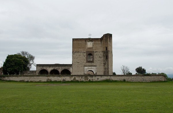 La Concepción Purísima, atrio, façade & portería - Santa María Atlihuetzía (ruins), Tlaxcala