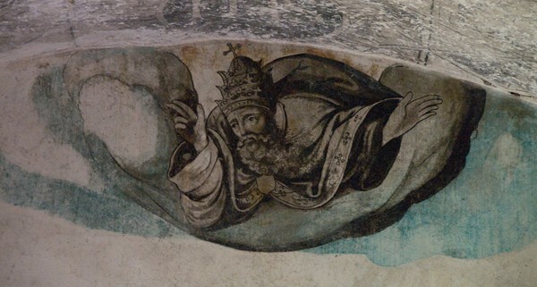 Santo Domingo, refectory mural, Miracle of the Loaves & Fishes, detail - Oaxtepec, Morelos