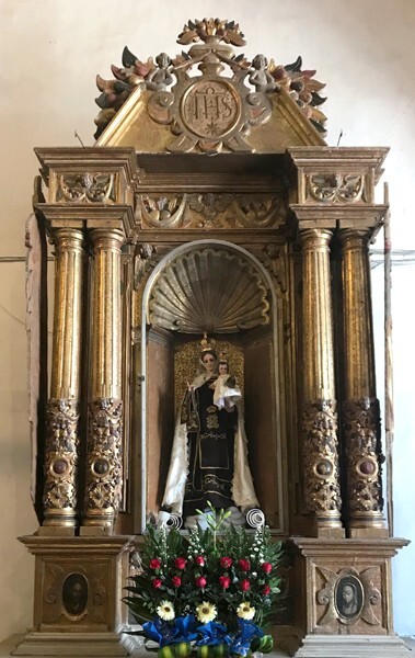 Santa María, nave Nuestra Señora del Rosario altar - Santa María Atlihuetzía, Tlaxcala