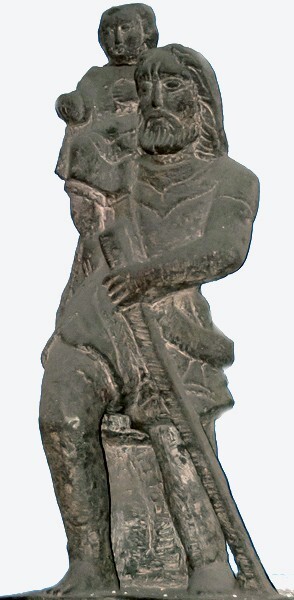 Convento sculpture, St. Christopher - San Jacinto de San Angel