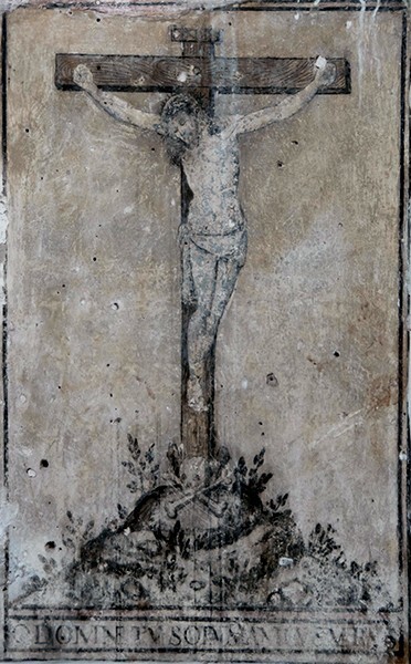 Cloister mural, Crucifixion - Nuestra Señora del Carmen