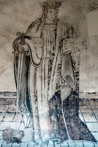 Capilla abierta mural, St. Catherine of Alexandria - San Agustín, nave, capilla abierta & atrial cross