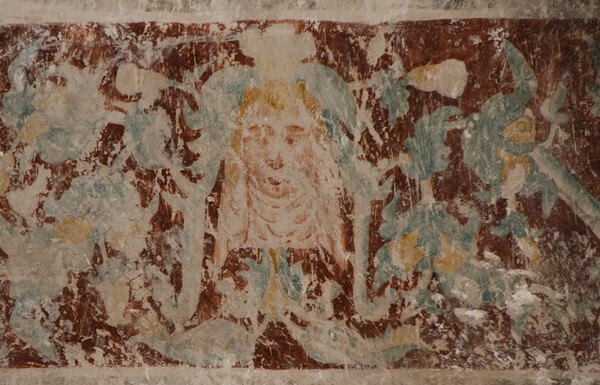 Lower cloister walk, dado mural - Santiago el Mayor